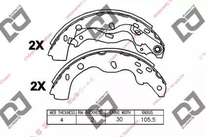 Комлект тормозных накладок DJ PARTS BS1383